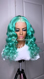 Minty colored closure wig