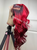 Two toned burgundy wig